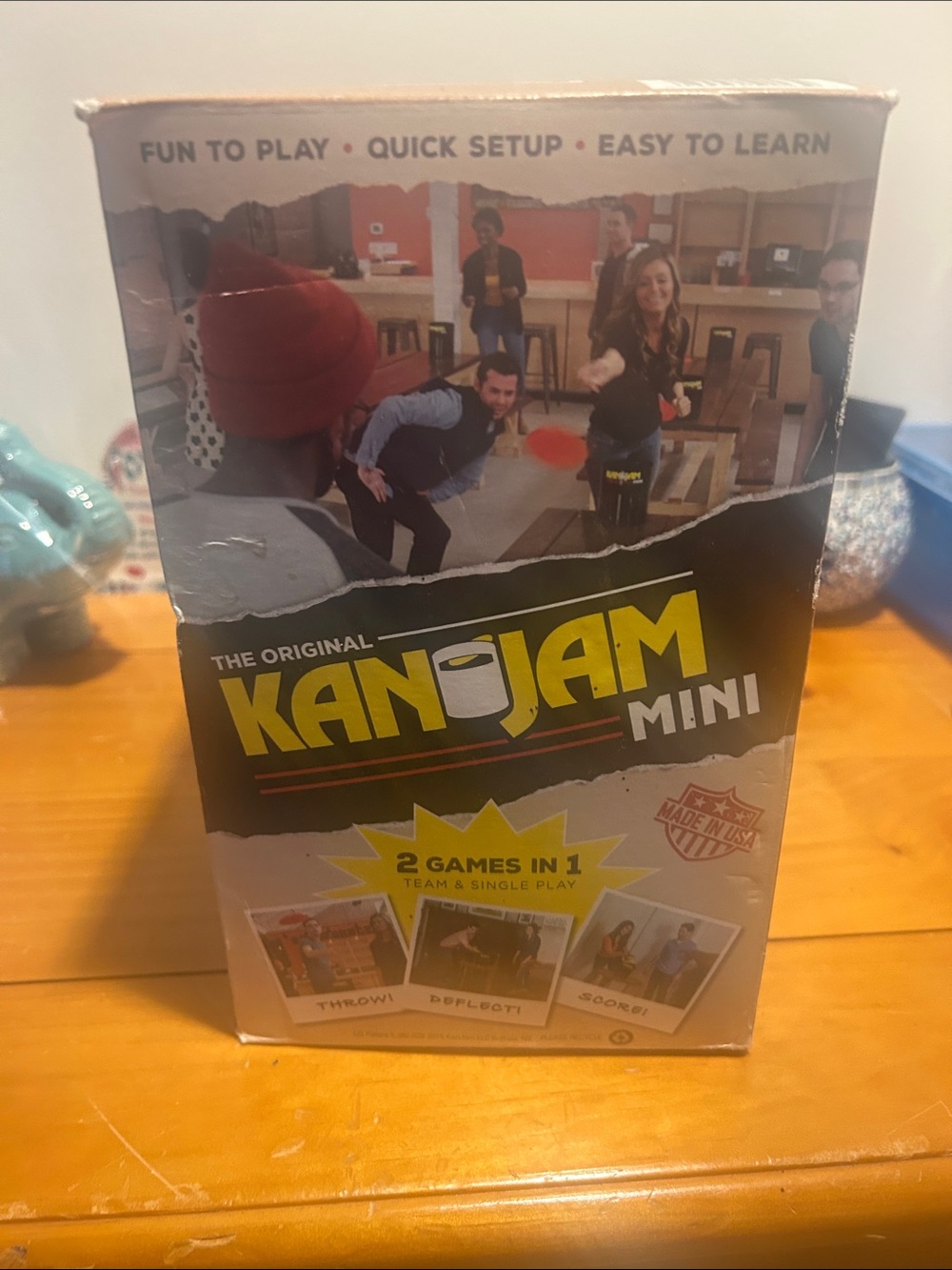 Kan Jam Mini Indoor Disc Toss Game - Yellow/Black